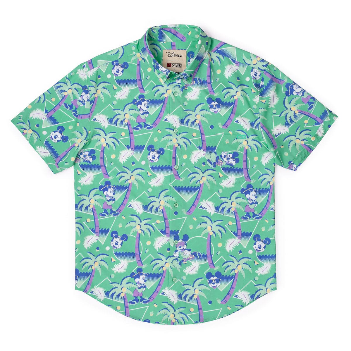 RSVLTS-Disney Cabana Mickey Short Sleeved Shirt